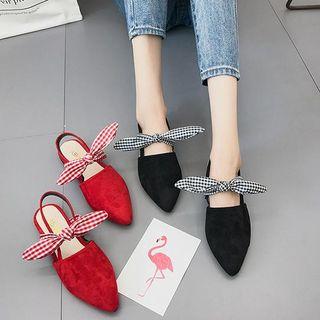 Bow Accent Sling Back Sandals