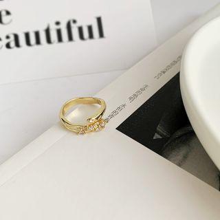 Cz Open Ring Gold - One Size