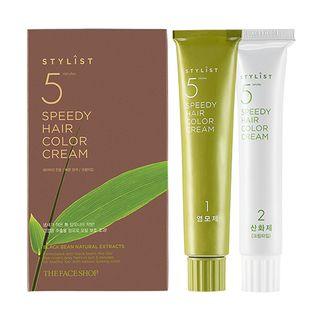 The Face Shop - Stylist 5 Minutes Speedy Hair Color Cream (#5s Light Brown): Hairdye 60g + Oxidizing Agent 60g