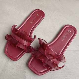 Ruffle Sandals / Slide Sandals