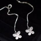 925 Sterling Silver Butterfly Dangle Earring 1 Pair - 925 Silver - Silver - One Size
