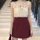 Sleeveless Lace Top / A-line Skirt