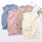 Cable-knit Button Sweater Vest