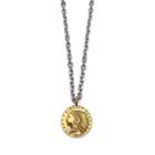 Coin Necklace Gold Coin - Silver - One Size