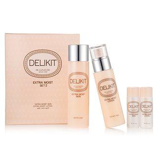 Ipkn - Delikit Extra Moist Set: Skin 210ml + 31ml + Lotion 135ml + 31ml 4pcs