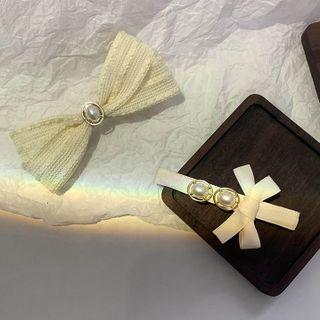 Bow Faux Pearl Hair Clip (various Designs)