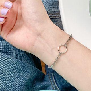 Hoop Chain Bracelet Silver - One Size