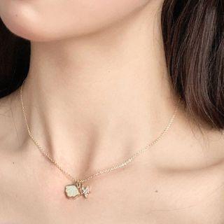 Alloy Shell Pendant Choker White Shell - Gold - One Size