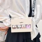 Faux Leather Crossbody Box Bag White - One Size