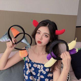 Chenille Cartoon Face Wash Headband