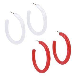 Marble Hoop Earrings (large)