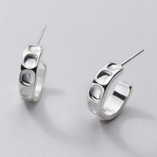 925 Sterling Silver Open Hoop Earring 1 Pair - 925 Sterling Silver Open Hoop Earring - One Size