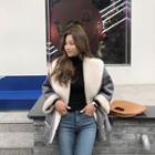 Shawl-collar Faux-shearling Jacket