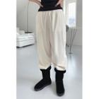 Band-waist Waffle Jogger Pants