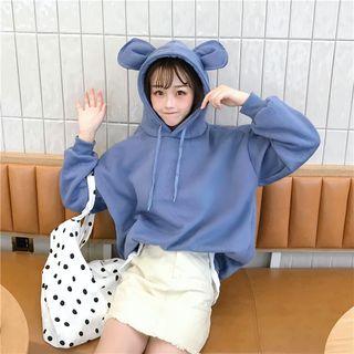 Mock Two-piece Rabbit Ear Hoodie