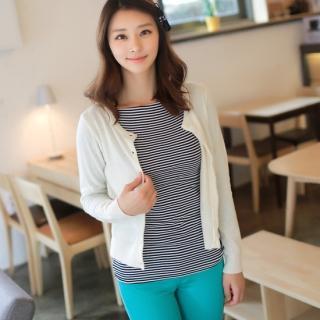 Crew-neck Cardigan