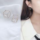 Faux Pearl Alloy Geometric Earring
