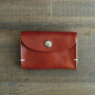 Snap-button Genuine-leather Card Wallet