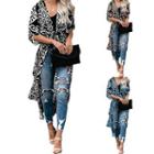 Print Tie-strap Cardigan