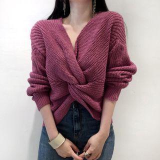 Wrap Cropped Sweater