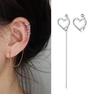 Non-matching Heart Cuff Earring