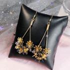 Floral Earring 1 Pair - E1497 - Gold - One Size
