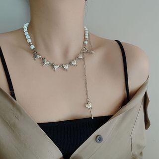 Heart Pendant Beaded Choker As Shown In Figure - One Size