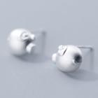 Pig 925 Sterling Silver Stud Earring 1 Pair - S925 Silver - One Size