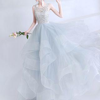 Embellished Sleeveless Ball Gown