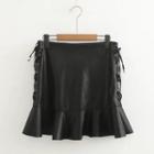 Strappy Plain Midi Skirt