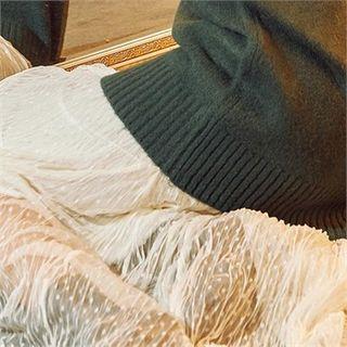 From Seoul Sleeveless Tulle Dress Cream - One Size