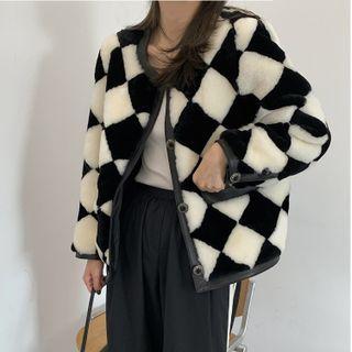 Checkered Fleece Jacket