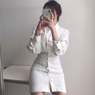 Plain Cargo Skinny Mini Dress
