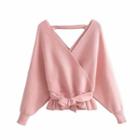 Peplum Sweater 119 - Pink - One Size