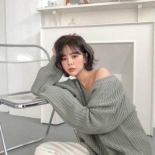 Raglan Boxy Rib-knit Top