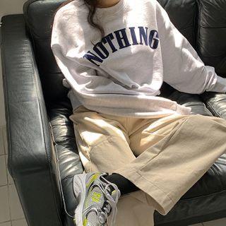 Nothing Letter Print Sweatshirt