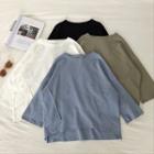 Asymmetric Panel 3/4-sleeve T-shirt