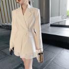 Single Button Blazer / Long Sleeve A-line Shirtdress