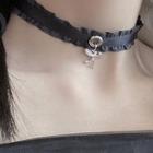 Cupid Pendant Lace Choker 0285a - Cupid - One Size