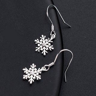 925 Sterling Silver Snowflake Earring