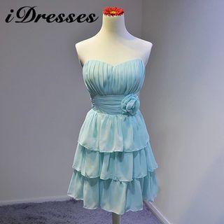 Strapless Tiered Bridesmaid Dress