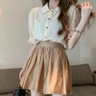 Puff Short-sleeve Shirt / A-line Skirt