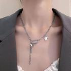 Star Stainless Steel Necklace Silver - One Size
