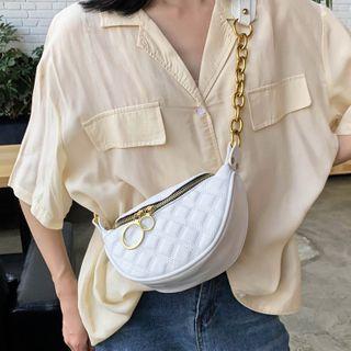 Quilted Chain Sling Bag