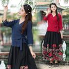 Chinese Traditional 3/4-sleeve Top