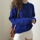 Plain Sweater Sapphire Blue - One Size