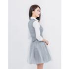 Inset Knit Vest Tulle Dress