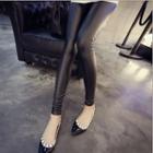 Faux Leather Tights
