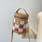 Plaid Bucket Bag Khaki - One Size