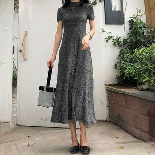 Short-sleeve Glitter Dress